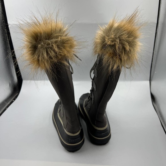 Esprit Edith Tall Winter Duck Boots Insulated Faux Fur Lace Up Women's Size 7 M - Picture 9 of 11